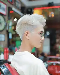 A photo of Blonde or silver